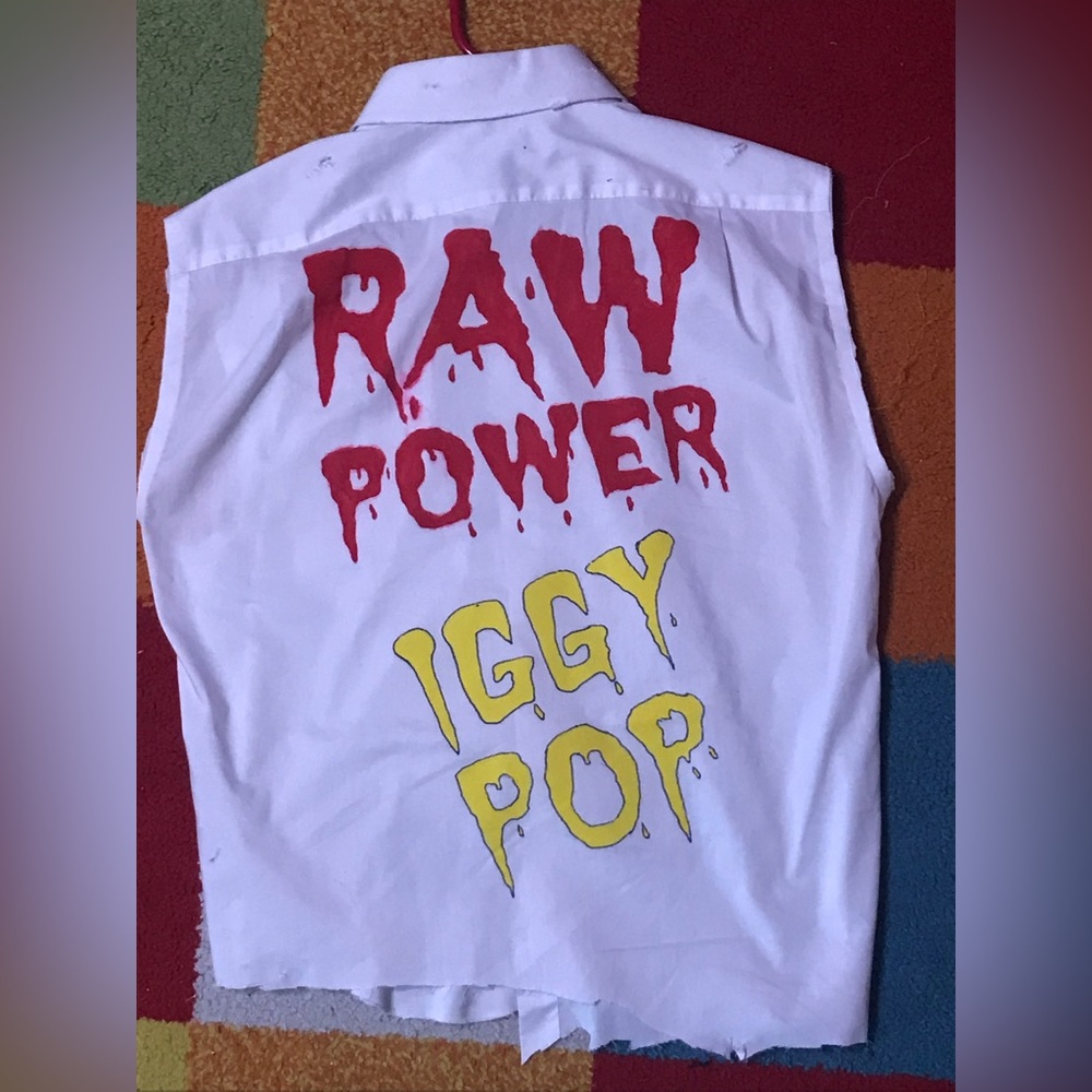 Sex Objects revamped “Raw Power” Iggy Pop white shirt